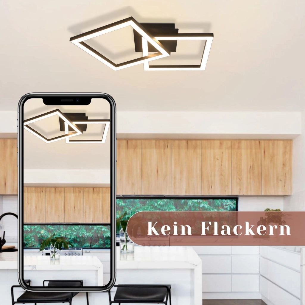 ZMH Lampada da Soffitto LED Moderna 24W Luce Calda 3000K per Soggiorno