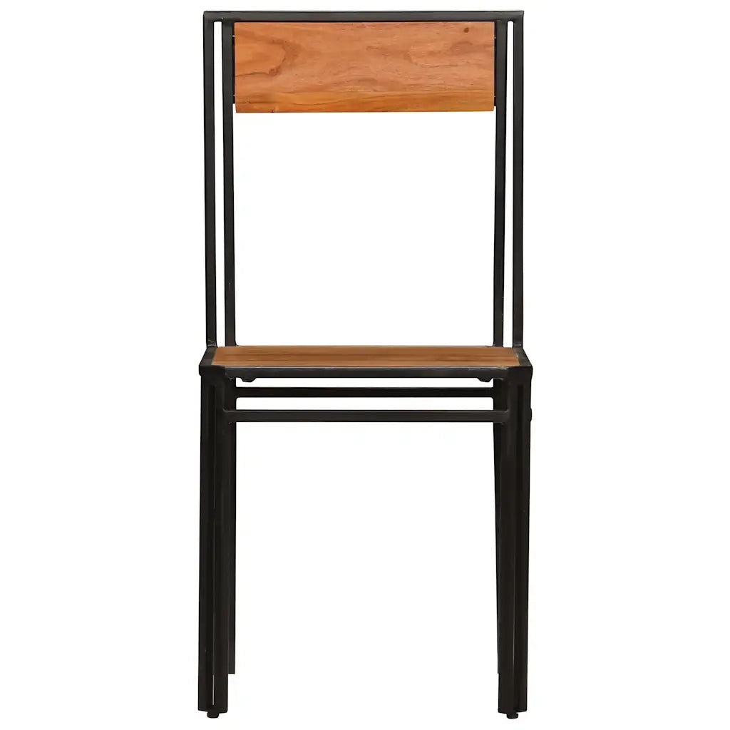 Sedie da Pranzo 4 pz in Legno Massello di Acacia 275845