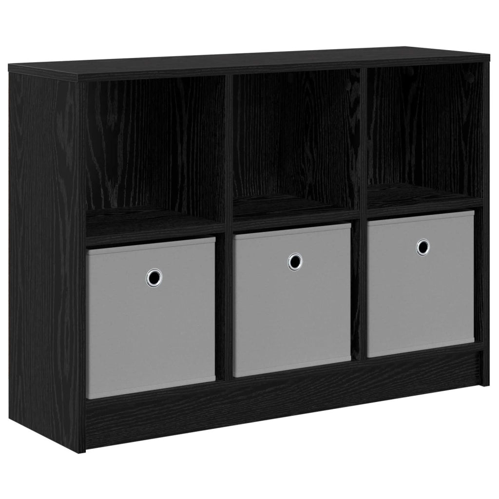 Credenza con cassetto Rovere Nero 88,5 x 27,5 x 63,5 cm