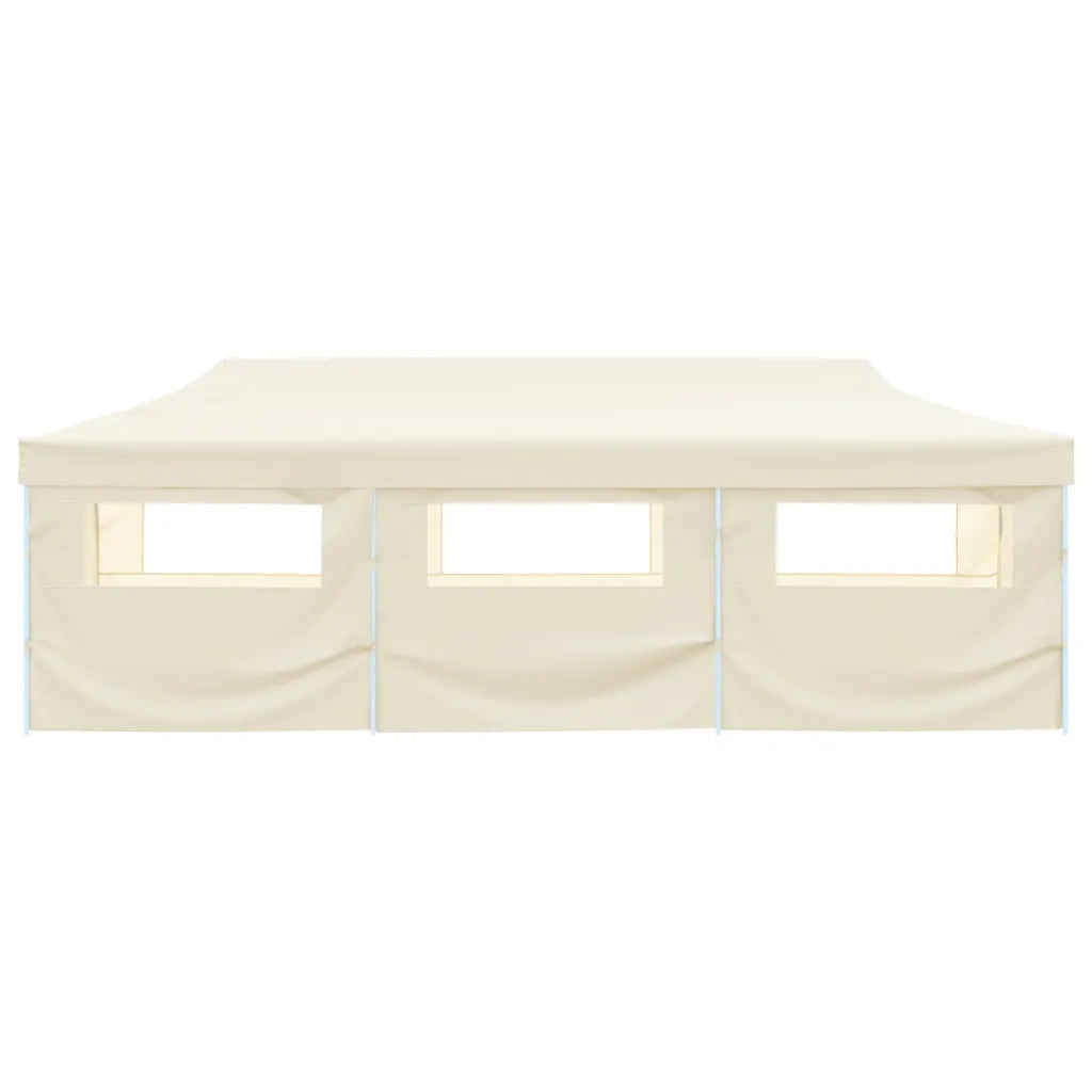 Tenda Pieghevole Pop-Up con 8 Pareti Laterali 870x291x315 cm Crema 44976