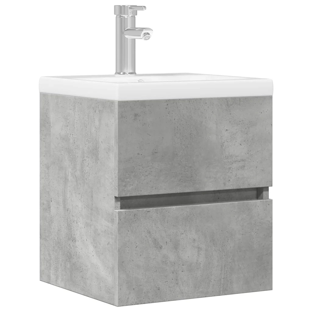 Mobile Lavabo Grigio Cemento 41x38,5x45 cm in Legno Multistrato 856237