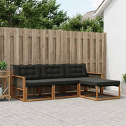 Set di divani da esterno 4 pz Naturale e Nero 3381340