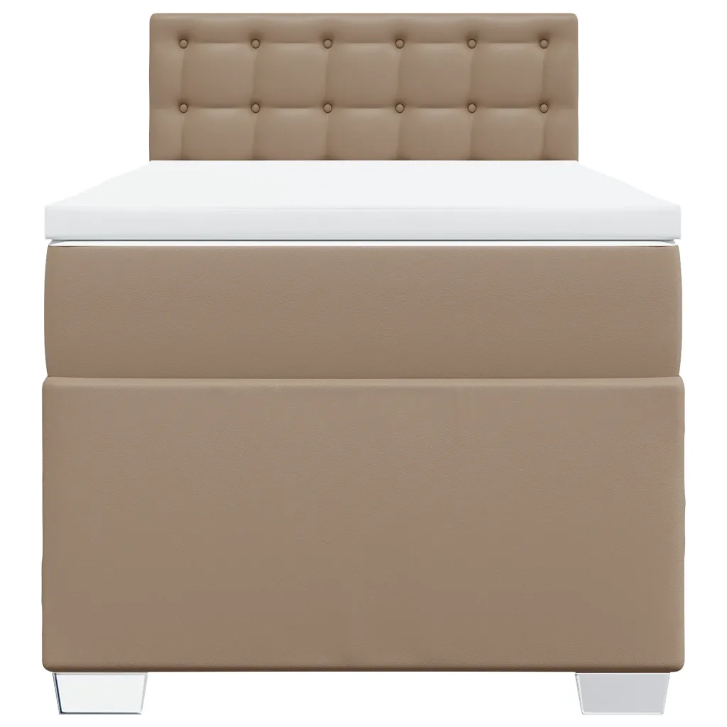 Giroletto a Molle con Materasso Cappuccino 100x200cm Similpelle 3286111