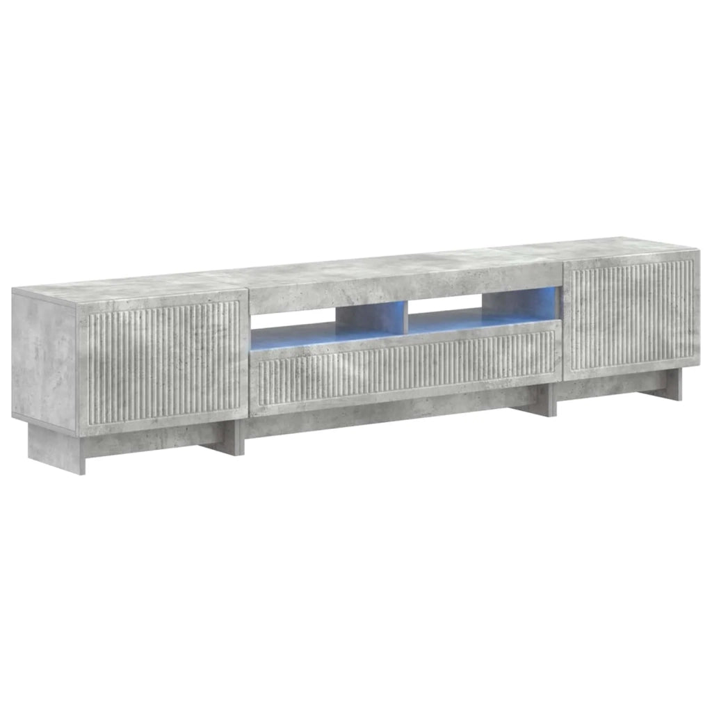 Mobile TV LED a 5 pezzi Grigio Cemento Legno ingegnerizzato 3416418
