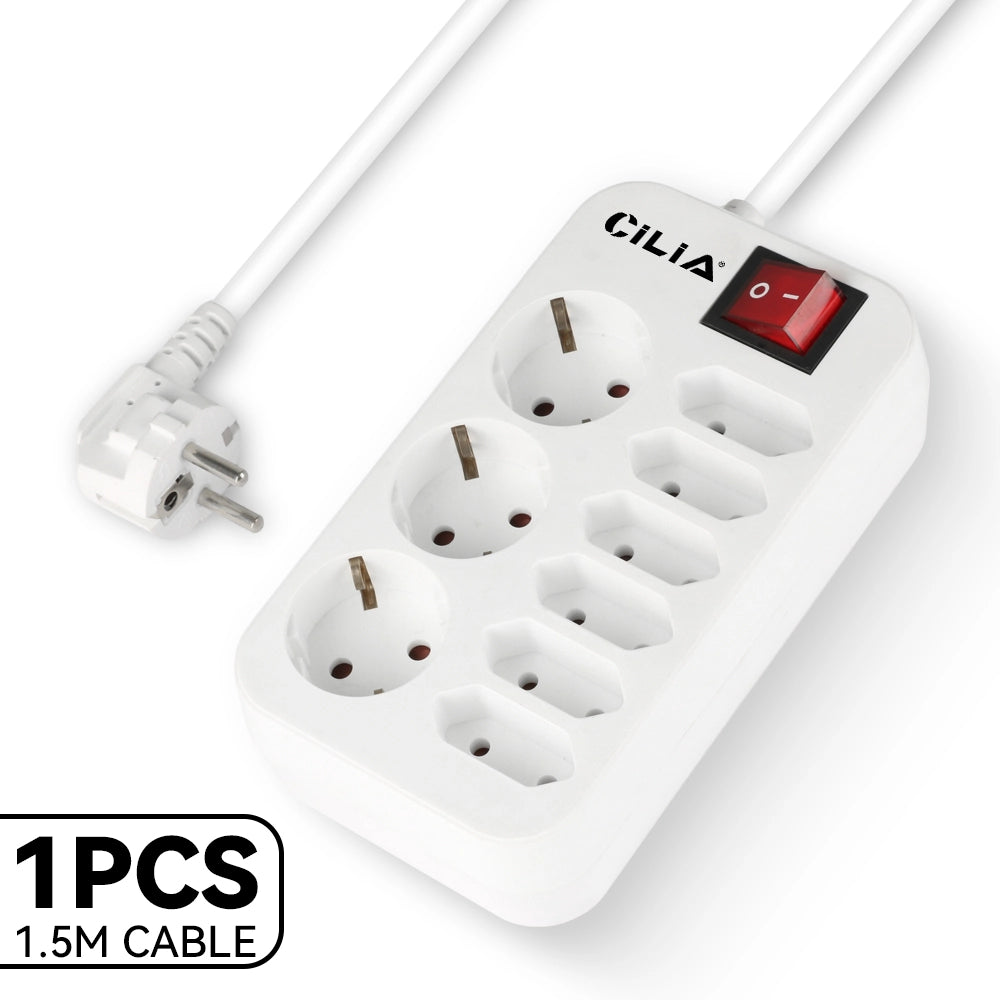 Ciabatta Elettrica 9 Prese con Interruttore ¨C Xylo ¨C Bianco