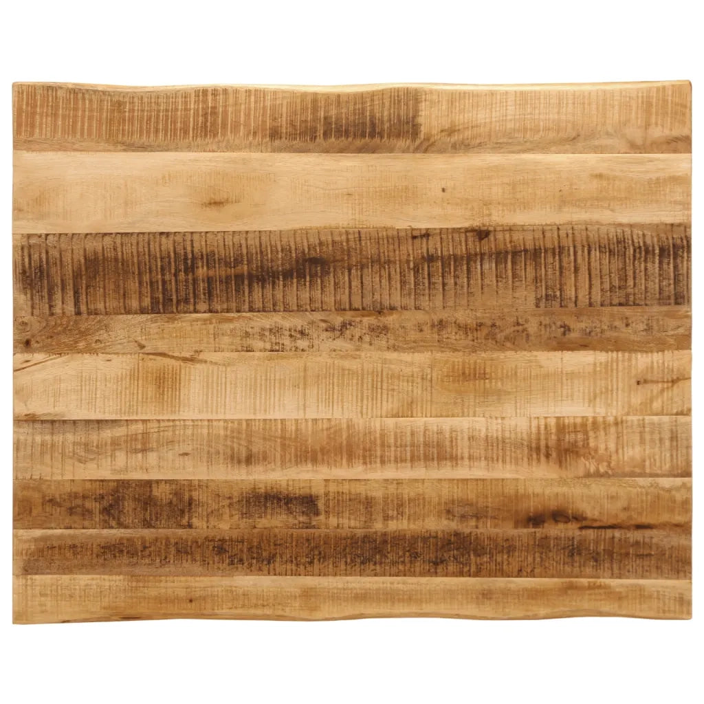 Dessus de table bord vivant 100x80x2,5 cm bois de manguier brut