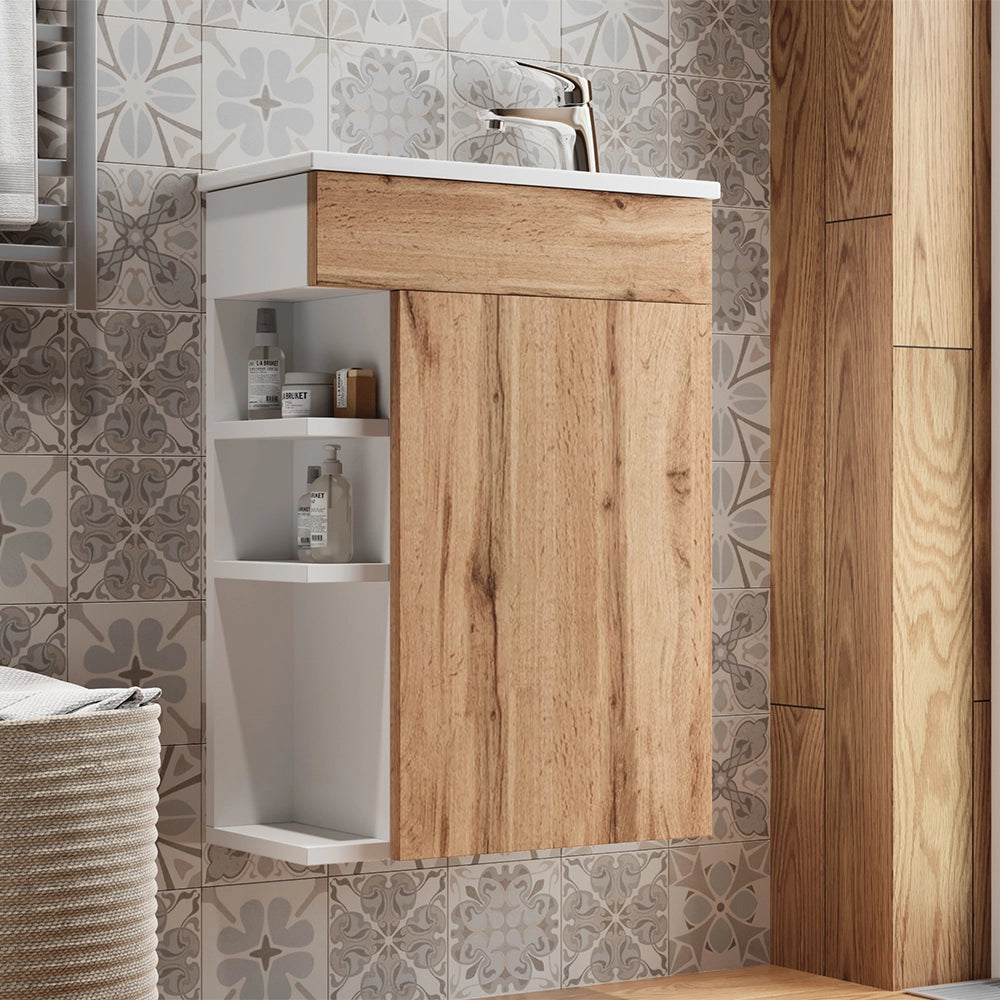 Set mobili bagno Amadeo Rovere dorato 2 pezzi Vicco