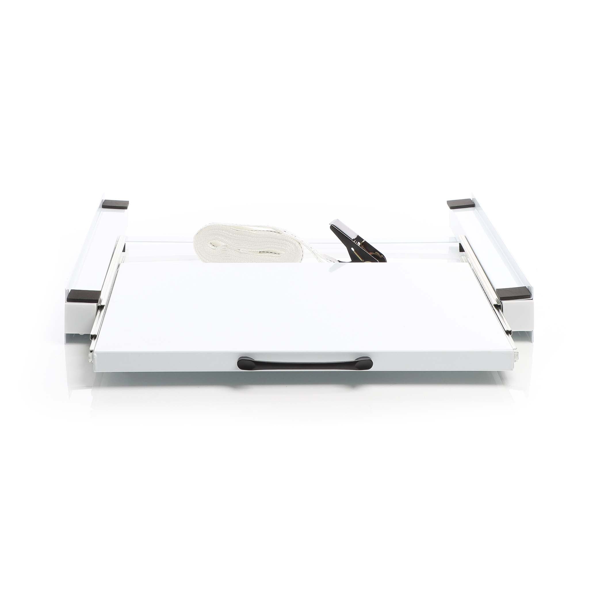 Kit sovrapposizione lavatrice asciugatrice max 150 kg con ripiano estraibile