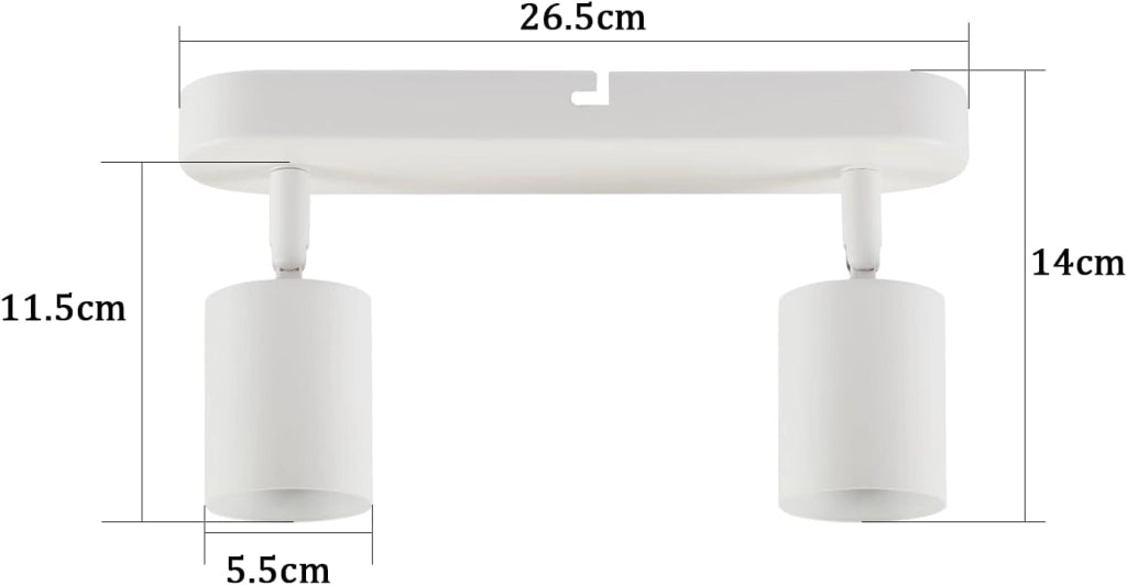ZMH Faretto da soffitto neri 2 luci GU10 design girevole moderni anche parete per soggiorno camera letto sala pranzo