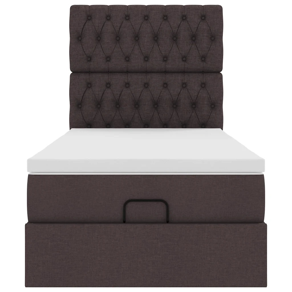 Struttura Letto Pouf con Materasso 90x190 cm in Tessuto