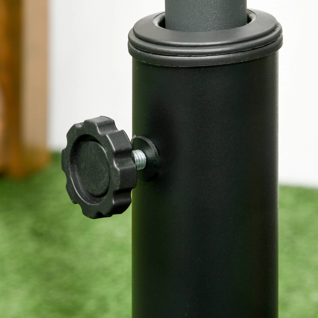Base per Ombrellone da Giardino ¨C zephmum ¨C Nero 51x51x32 cm
