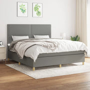 Giroletto a Molle con Materasso Grigio Scuro 180x200 cm Tessuto 3142274