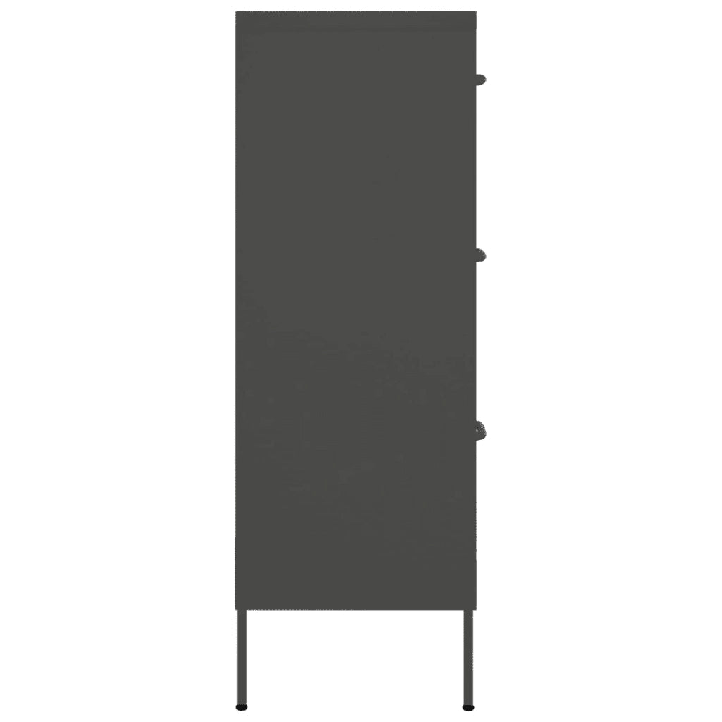 Mobile a 6 cassetti da 80 x 35 x 101,5 cm con guide in acciaio antracite design moderno e robusto 02_0046841