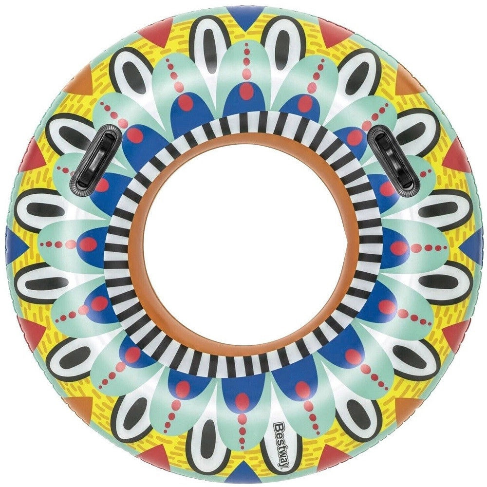 Trade Shop - Ciambella Salvagente Flirty Fiesta 107cm Con 2 Maniglie Rinforzate Piscina 36294 -