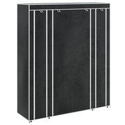 Armadio in Tessuto con Scomparti e Aste 45x150x176 cm Nero   cod mxl 76593