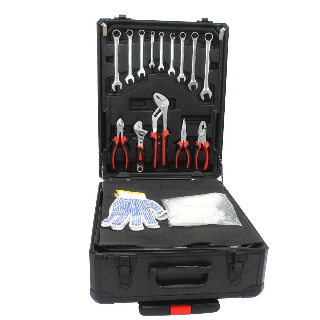 Set fai-da-te da 899 pezzi con cassetta degli attrezzi e 4 cassetti, set di attrezzi generici per la casa con valigetta con ruote, set di attrezzi per