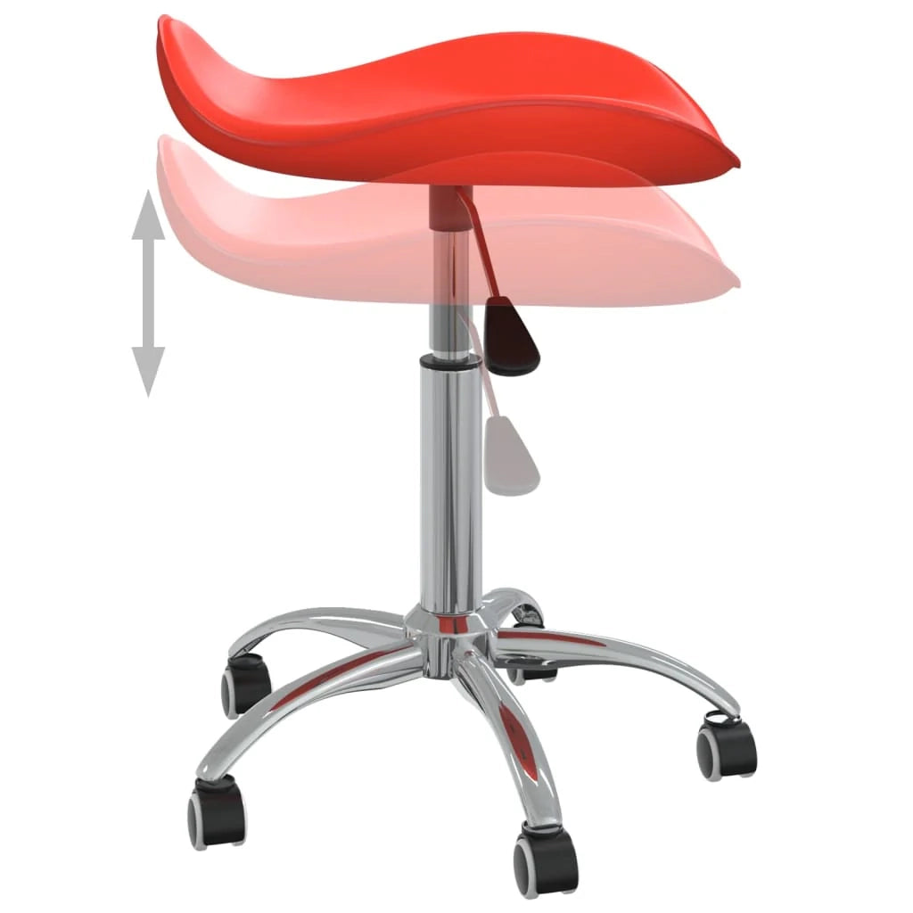Sedia da ufficio/sedia da studio/poltrona/sedia per computer in similpelle rossa 02_0024062