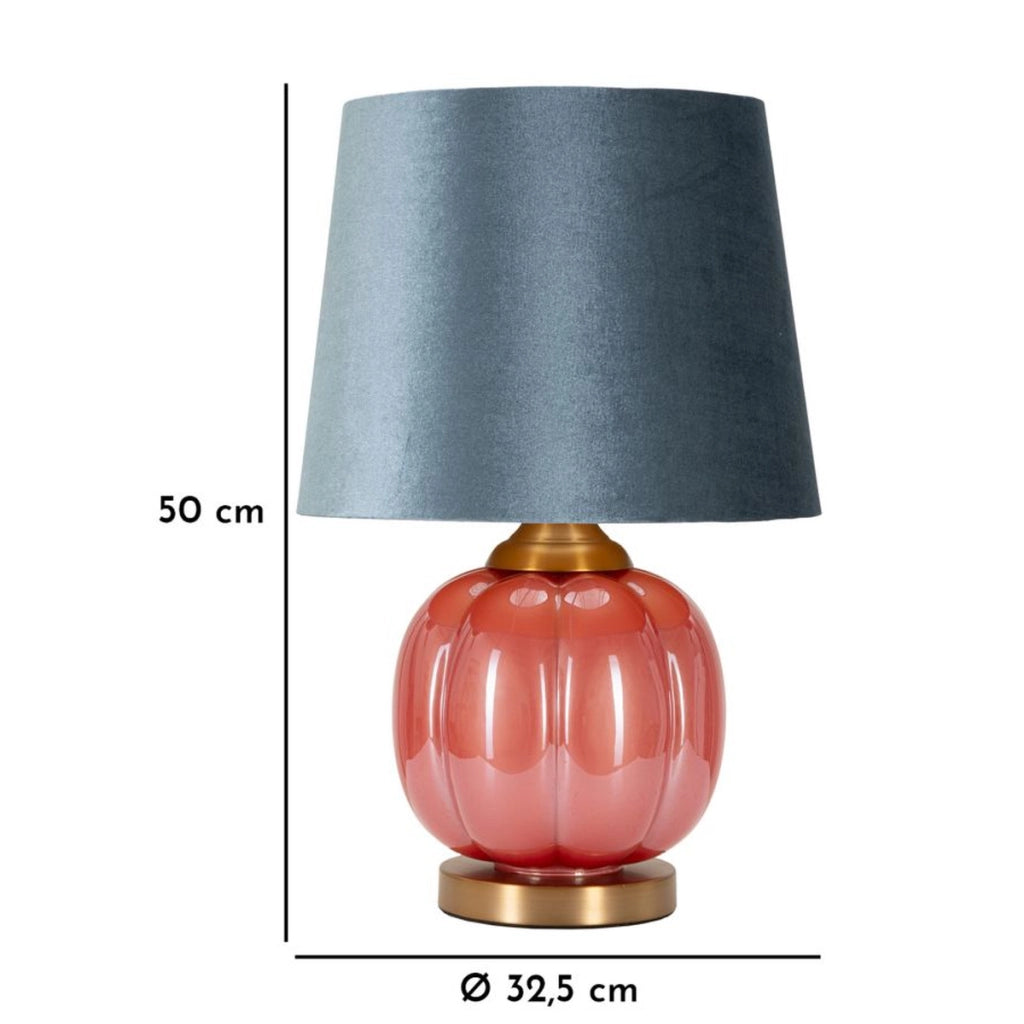 Lampada da Tavolo VKH171, Blu, Metallo, 32,5x32,5x50 cm