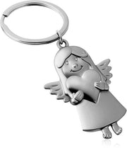 Sleutelhanger con Cuore - Portafortuna per Esami, Patente o Regalo - Argento - 8,5 x 3,5 cm