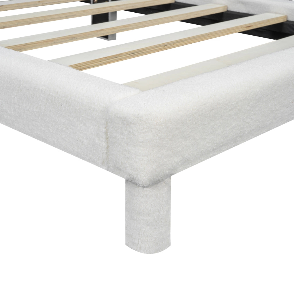 Letto Imbottito con Testiera Regolabile ¨C MINIMAL ¨C Bianco 90x200