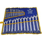 CHIAVI COMBINATE 6-32mm 25pz LUCIDE FISSA E STELLA ACCIAIO CON FODERO CROM VANAD.