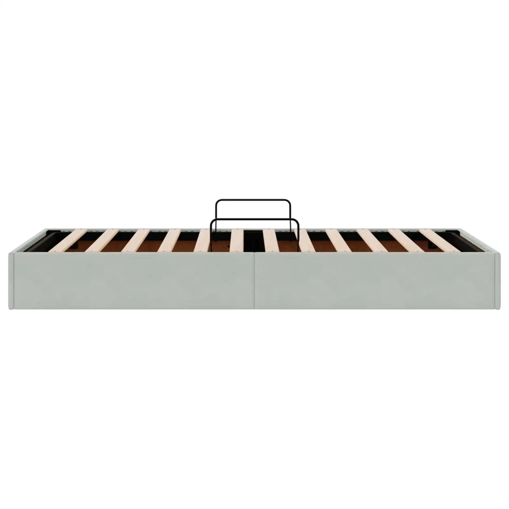 Letto ottomano Grigio Chiaro 100 x 200 cm Velluto