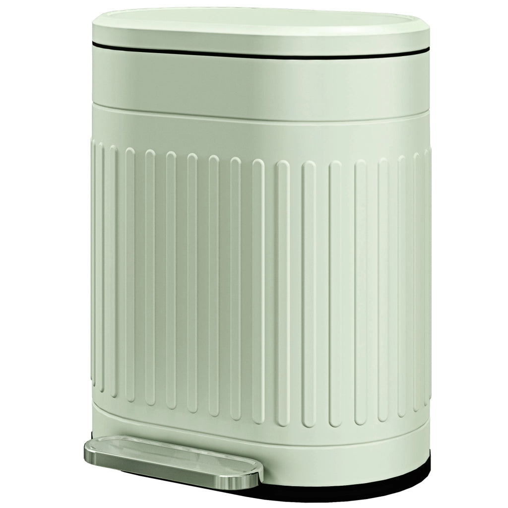 Secchio per rifiuti 20L con coperchio pedale e cestino interno estraibile ¨C zephmum ¨C Verde 36,5x31,2x45 cm