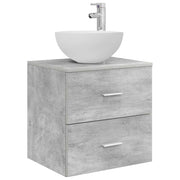 Mobile Lavabo | Armadio Lavabo da Parete Grigio Cemento 49,5 x 41 x 64,5 cm