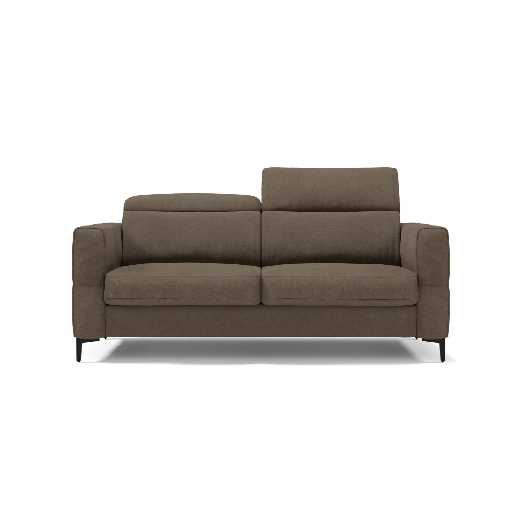 Gardenia Divano letto materasso alto 18 cm con poggiatesta reclinabili e rivestimento impermeabile T02 198 cm (mat. 140x197) marrone