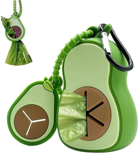 Set di contenitori per escrementi di cane - Design Avocado - 1 pezzo - Silicone
