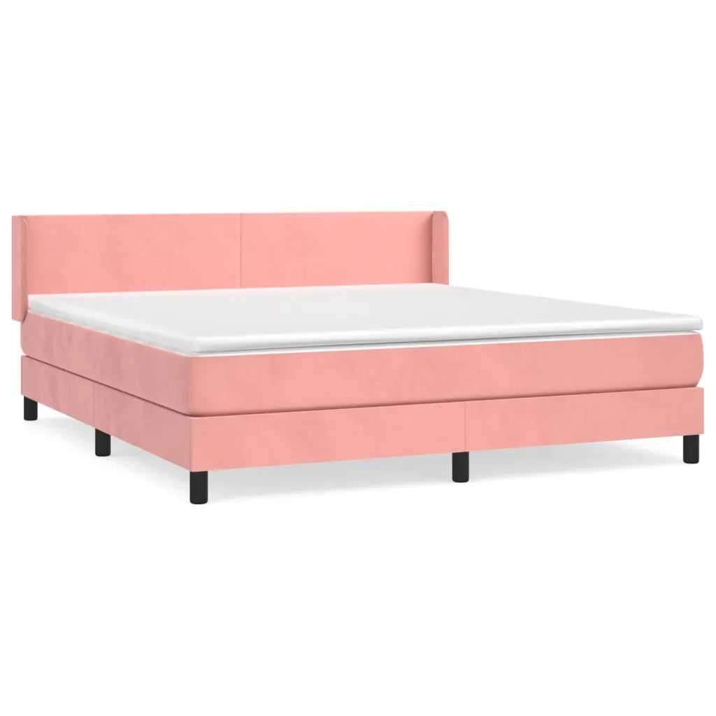 Giroletto a Molle con Materasso Rosa 180x200 cm in Vellutocod mxl 98527