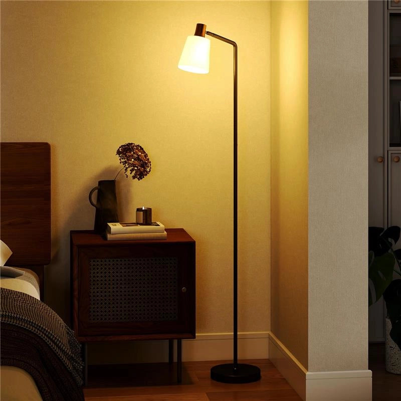 LAMPADA DA TERRA LED CON TESTA GIREVOLE A 350¦, REGOLAZIONE TEMPERATURA DEL COLORE 3000K/4000K/6500K, NERO