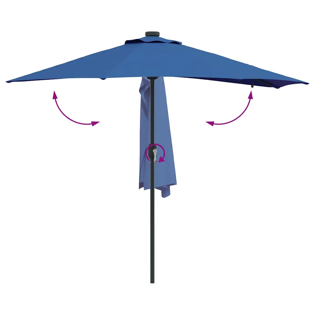 Ombrello da giardino Azzurro 294 x 150 x 223 cm 42003266
