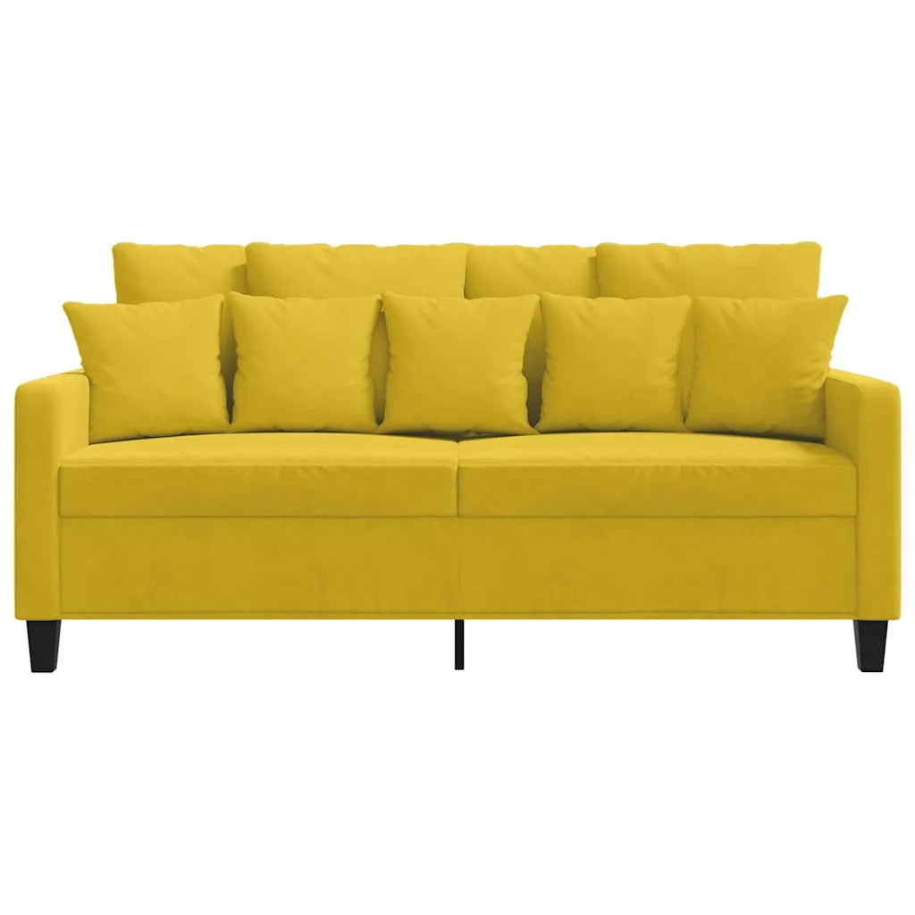 Divano a 2 Posti giallo 140 cm in Velluto 359309