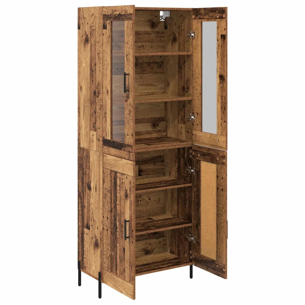 Credenza-Buffet-Armadio da cucina Legno vecchio 69,5 x 34 x 180 cm Legno multistrato 630673