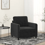 Poltrona Nero 60 cm Velluto 359427