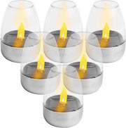 6 pacchi di lampioni LED ricaricabili per esterno - Lampade solari resistenti al tempo per decorazione di giardino, terrazza e balcone