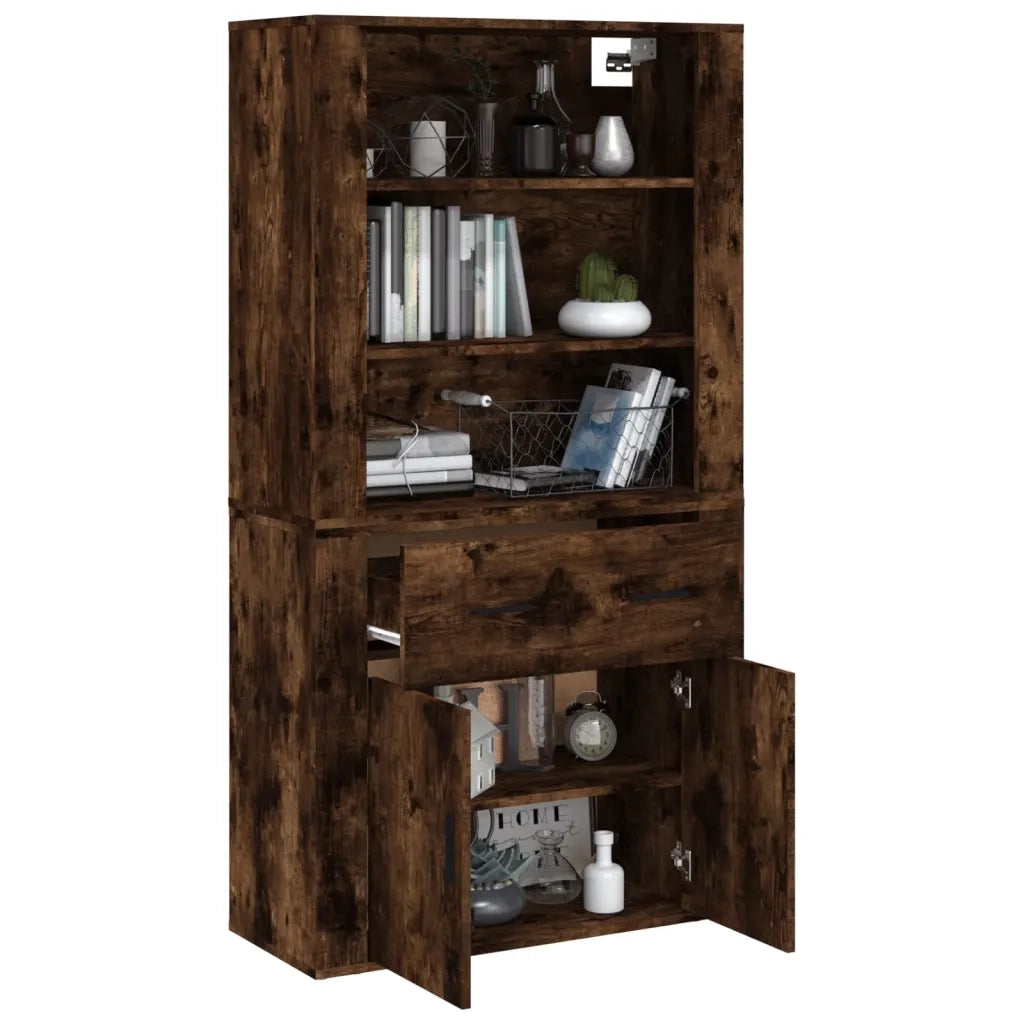 vidaXL Credenza Rovere Fumo in Legno Multistrato