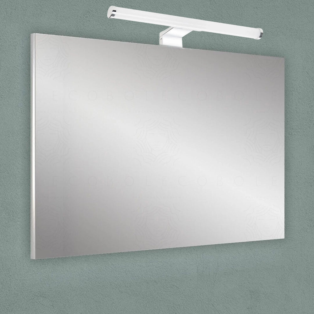 Trade Shop - Lampada Led Da Specchio Bagno Tondo Doppia Istallazione 9w Luce 4000k Ip44 Argento 600pc-an -