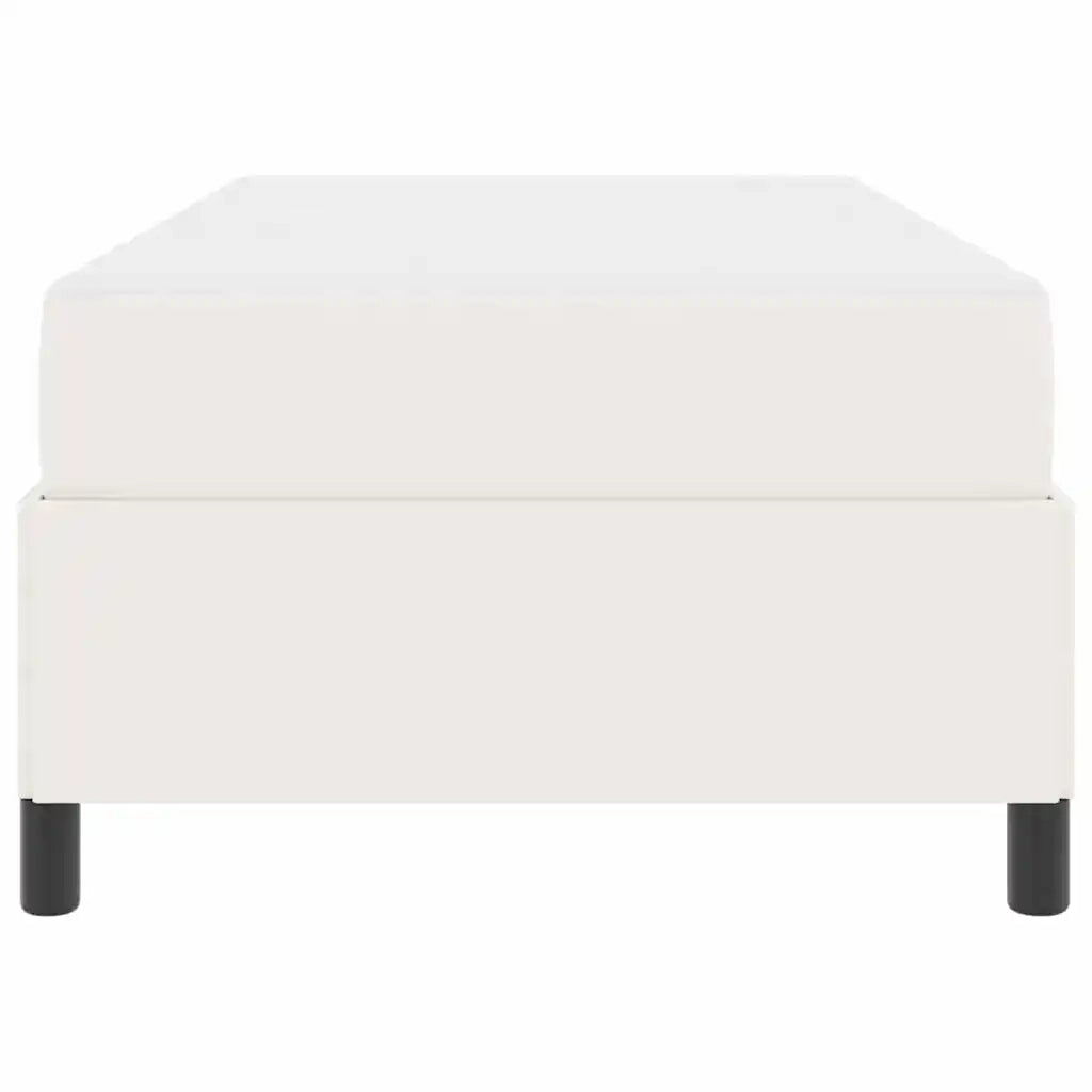 Struttura del letto con materasso Crema 90 x 200 cm Tessuto