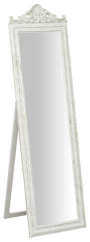Biscottini Specchiera da terra finitura bianco anticato CON GRECA L40xPR4xH140 struttura