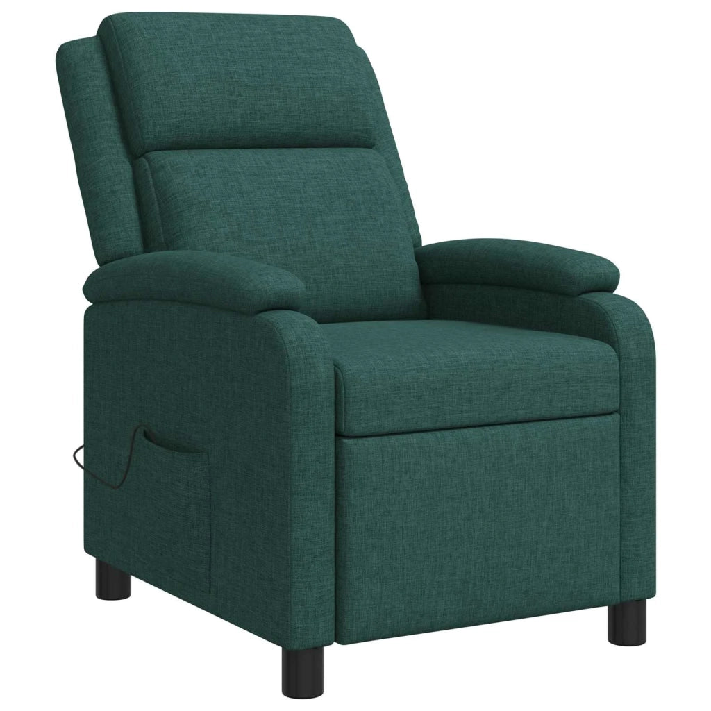 Divano Sedia-Poltrona Massaggiante Verde Scuro Tessuto 630949