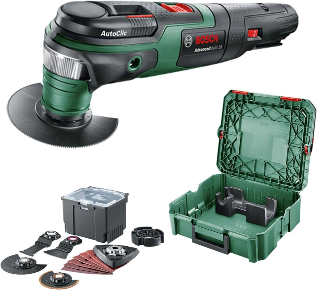 Bosch Home and Garden 0603104000 AdvancedMulti 18 Utensile Multifunzione, Senza Batteria, 18 V, Verde