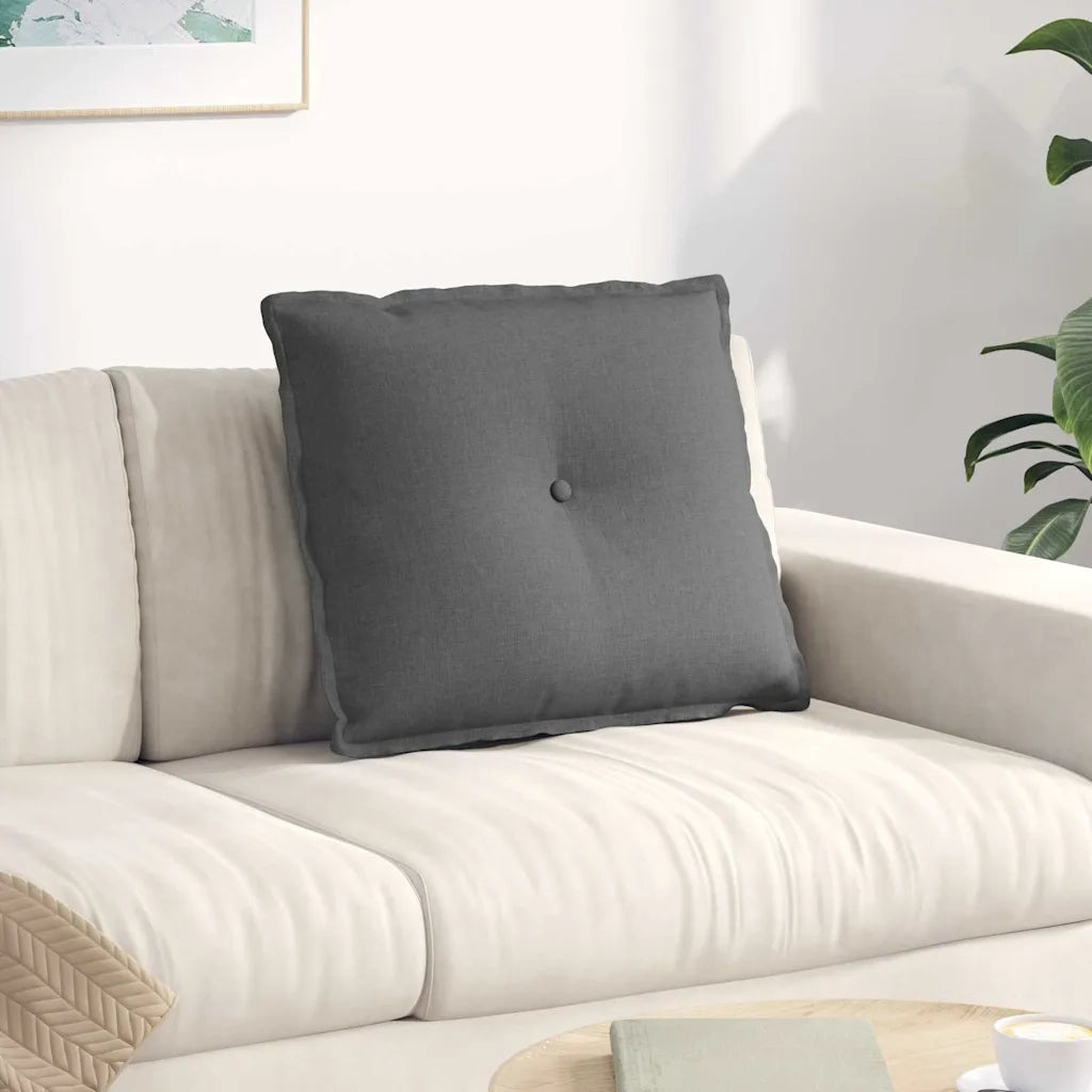 Cuscino per Schiena Grigio scuro 60 x 19 x 50 cm Tessuto