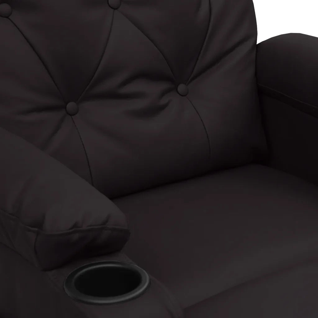 Poltrona Reclinabile Elettrica Nera in Similpelle 3098863
