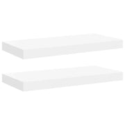 2 pz Scaffali a Parete | Ripiano a parete | Mensole a Parete Bianchi 50x23x3,8 cm in MDF
