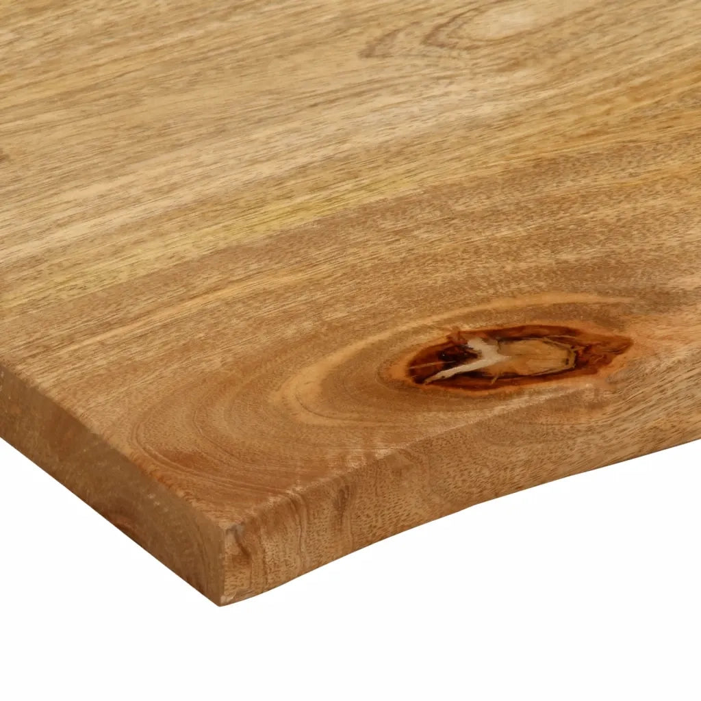 Piano Tavolo Bordi Vivi 110x80x2,5cm in Legno Massello di Mango 370461