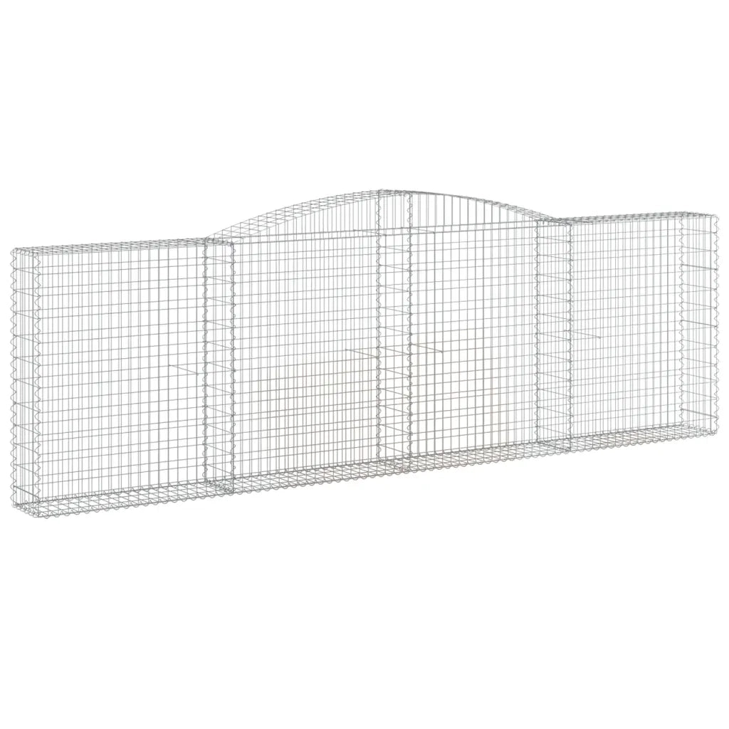 Cesti Gabbioni ad Arco 2 pz 400x30x120/140 cm Ferro Zincatocod mxl 100169