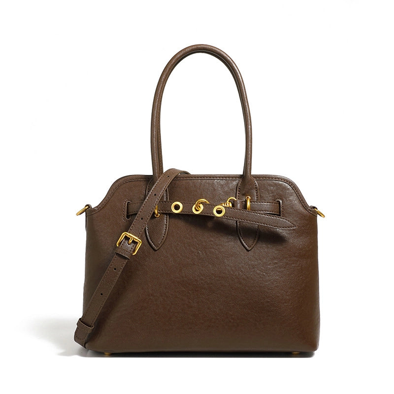 Borse da donna in vera pelle, borsa a tracolla, borsa tote, borsa a spalla, marrone