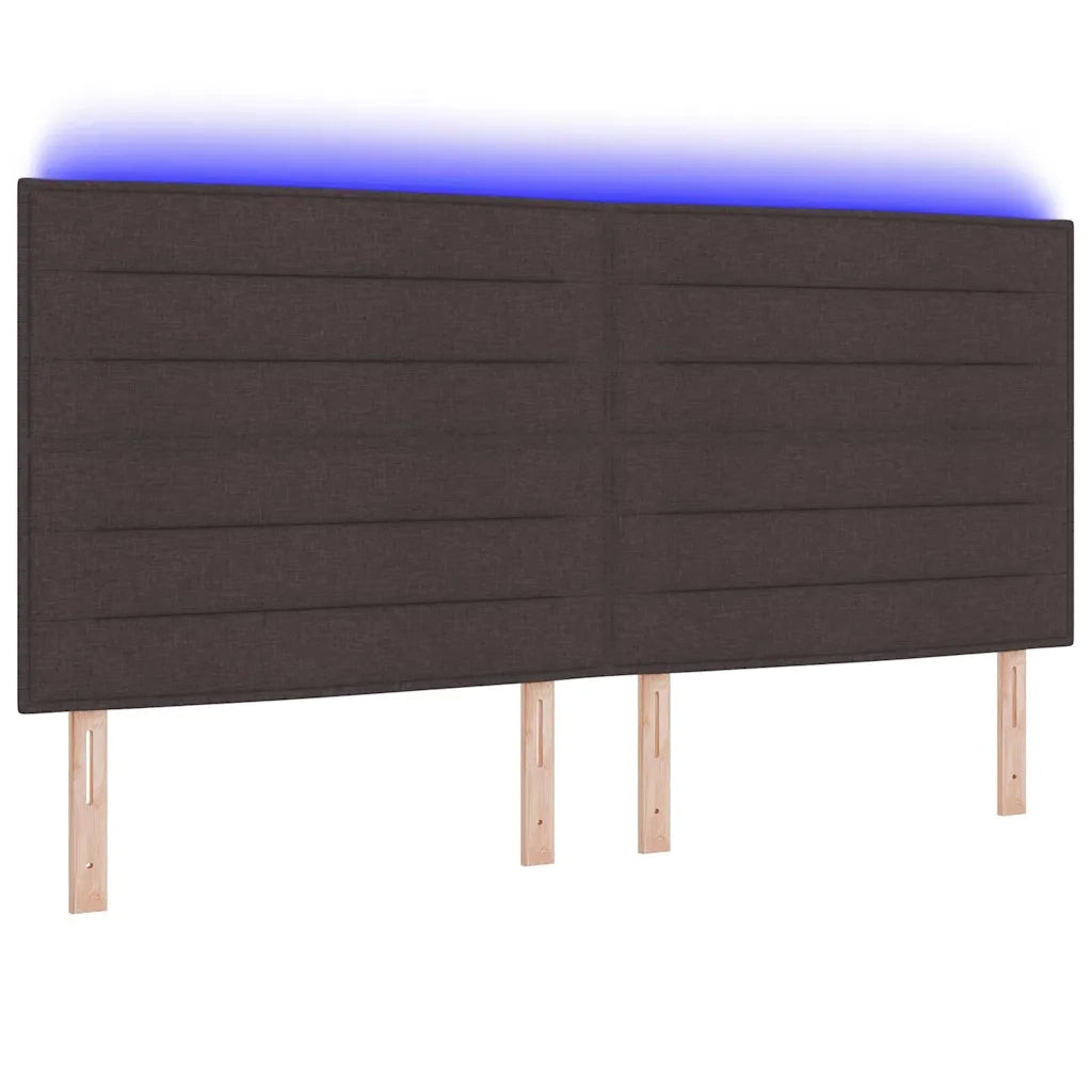 Testiera Marrone Scuro 200 cm Tessuto 3337708
